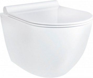 Унітаз підвісний Q-TAP Robin NEW Rimless сидіння Slim Duroplast/ Soft-close(WHI 2196) QT1333046ENRW фото