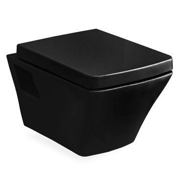 Унітаз підвісний VOLLE TEO black 53*35,5*40см, з сидінням slow-closing 13-88-422black фото