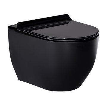 Унiтаз пiдвiсний VOLLE Amadeus Black, сидіння Slim slow-closing 13-06-055Black фото