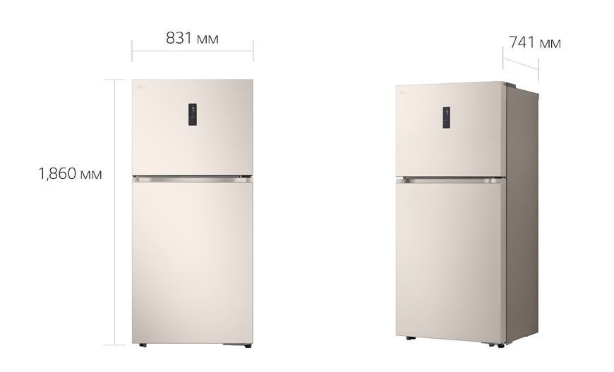 Холодильники LG GR-H922PEBQ Двокамерний Бежевий GR-H922PEBQ фото