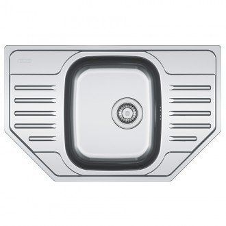 Кухонна мийка FRANKE PXL 612 E кутова 780/490/175 декор, нержавіюча сталь 101.0330.658 фото