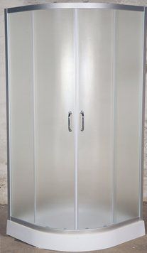 Душова кабіна VIVIA 091 KT 90*90*195 мілкий піддон, скло матове, профіль сатин 091 KT фото