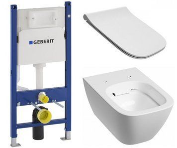 Комплект: GEBERIT Duofix, унітаз KOLO Modo Pure Rimfree з сидінням Slim,Soft-Close, без клавіші L33123000+L30115000+458.126.00.1 фото
