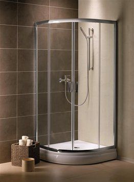 Душова кабіна Premium Plus A 900x900x1900 хром/коричневе 30403-01-08N фото