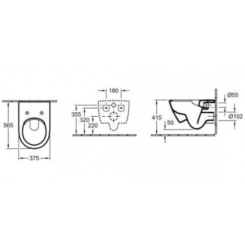 Унітаз підвісний VILLEROY&BOCH SUBWAY 2.0 з сидінням Slim slow-closing 5614R201 фото