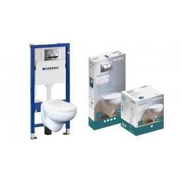 Комплект: GEBERIT Duofix pro з клавішою Delta 20 , унітаз Idol з сидінням 118.315.21.1 фото