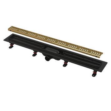 Трап ALCA PLAST з порогами для перфорованої решітки, золото, APZ10BLACK-750BRASS APZ10BLACK-750BRASS фото
