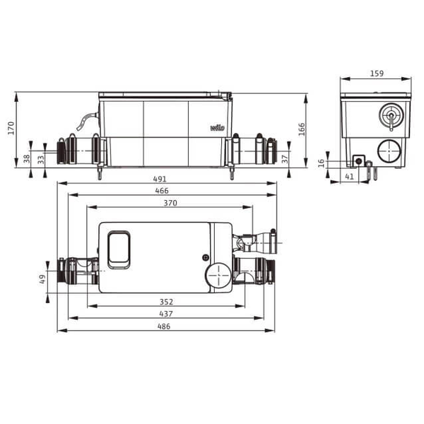 Каналізаційна установка DrainLift MINI3-XXS-EF 6095126 фото