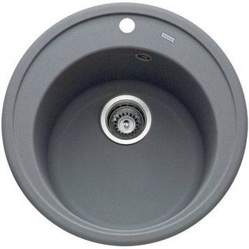 Кухонна мийка гранітна Fabiano Arc 51 Grey Metallic 8221.401.1009 фото
