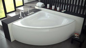 Ванна асиметрична BESCO Mia 140x140 (соло) без ніг #WAM-140-NS фото