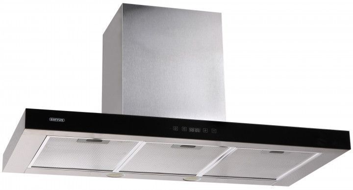 Витяжка купольна ELEYUS Stels 1200 LED SMD 90 IS+BL 90 см 1&nbsp;000 м3/г нержавіюча сталь + чорна 4820212113147 фото