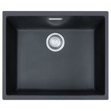 Кухонна мийка FRANKE SID 110-50, тектонайт чорна (вкл. вент-ексц. 3 1/2" + сиф.) 125.0395.602 фото