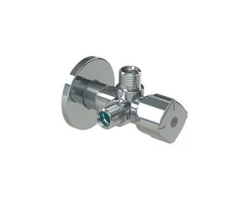 Кран кульовий кутовий подвійний ARCO 1/2"х 1/2"х1/2" A80TWIN CQ4105 фото