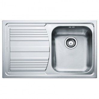 Кухонна мийка FRANKE LLL 611-79 790/500/205 декор, крило ліворуч, нержавіюча сталь 101.0381.809 фото