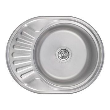Кухонна мийка LIDZ 5745 Satin для кухні 0.8мм LIDZ5745SAT08 фото