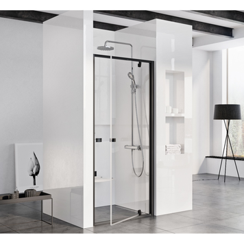 Душові двері RAVAK PIVOT PDOP1-90, чорний + TRANSPARENT 03G70300Z1 фото