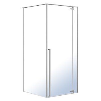 Душова кабіна EGER FREEZ 90*90*200 квадратна, без піддона, профіль хром, скло 8мм 599-180R/1(2 коробки) фото