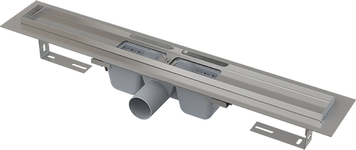 Трап ALCA PLAST APZ1- 850 мм горизонтальний, комбінований, пластик/нержавіюча сталь APZ1-850 фото